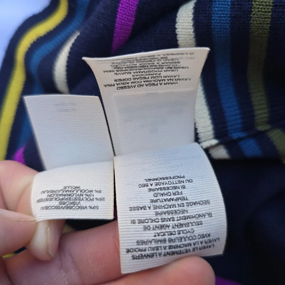 Rachel‎ Roy Striped Navy skirt Sz M - Picture 6 of 6